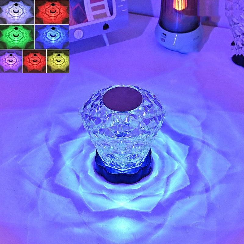 Rose Crystal Lamp Desk Light - Romantic Diamond Atmosphere LED Touch Lamp - OptiChoice