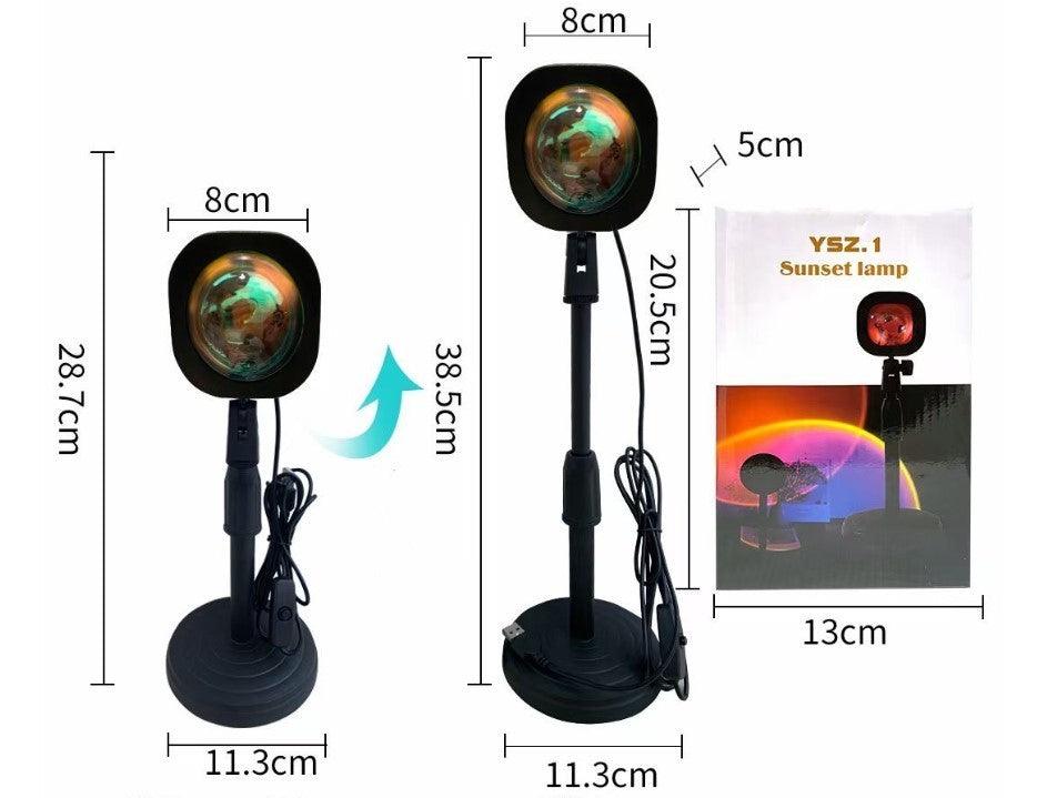 Rechargeable Sunset Projection Lamp â€“ Light Luxury Sunset Effect - OptiChoice