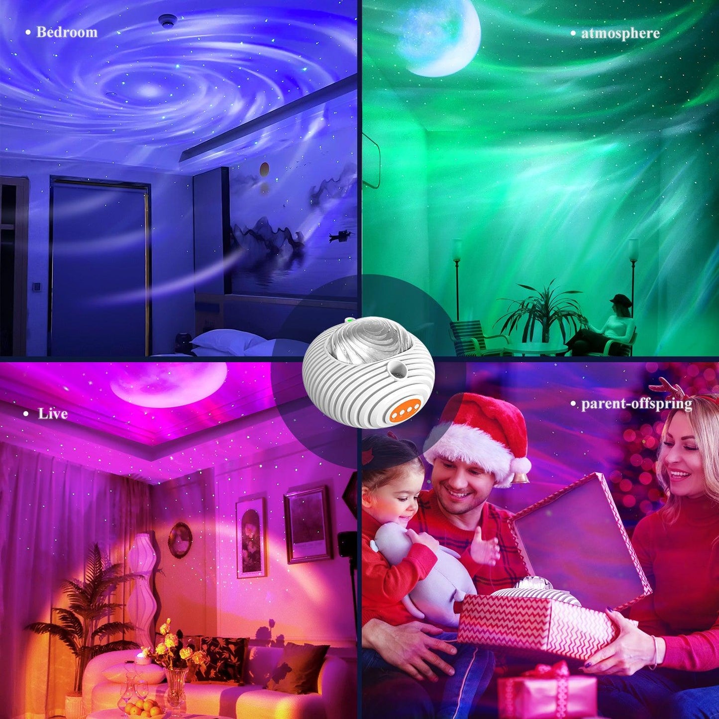 Double Effect Northern Lights Projector Lamp - Enchanting Aurora Borealis Experience