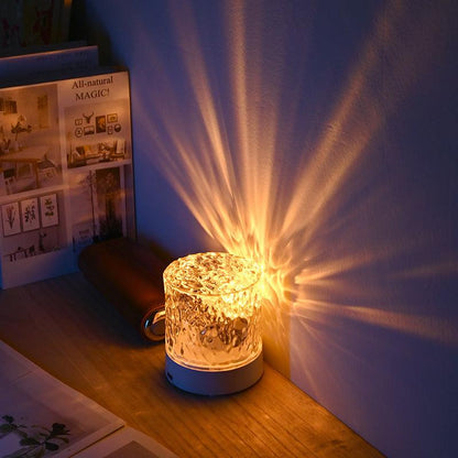 Crystal Lamp Water Ripple Projector Night Light with Remote Control - OptiChoice