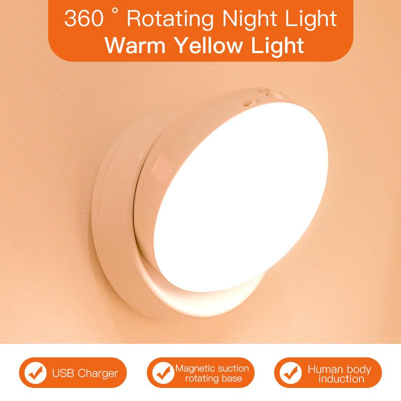 Rotating Human Body Sensor Light - Smart Motion-Activated LED for Home Security - OptiChoice