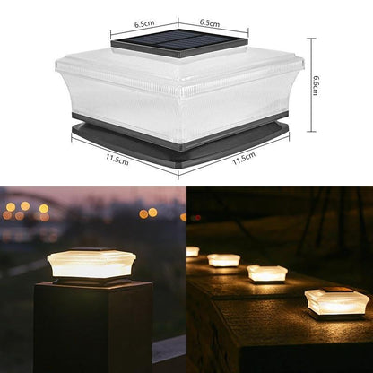 Solar Powered Square Column LED Headlights - OptiChoice