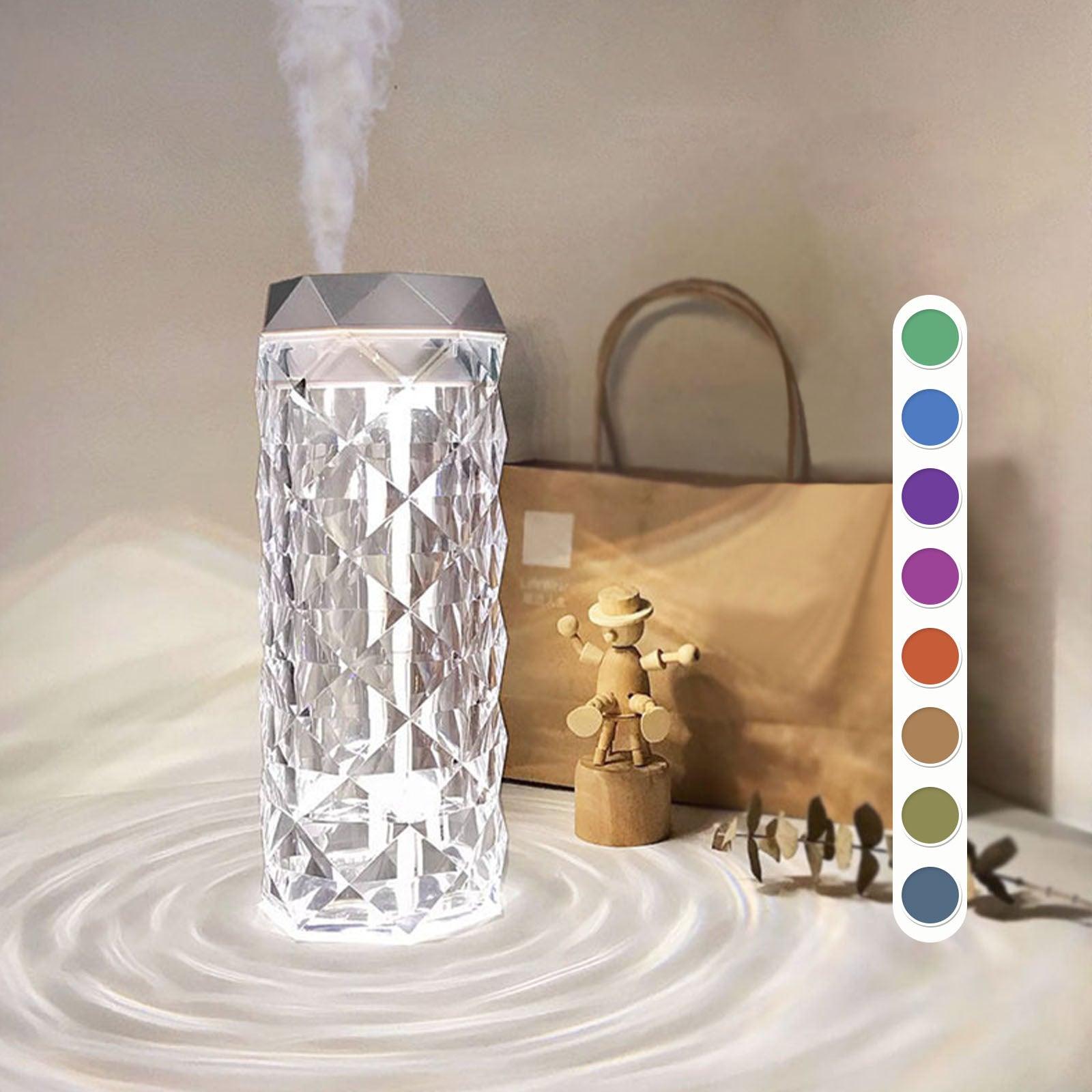 Crystal Rose Lamp Humidifier with Touch Control & LED Night Light