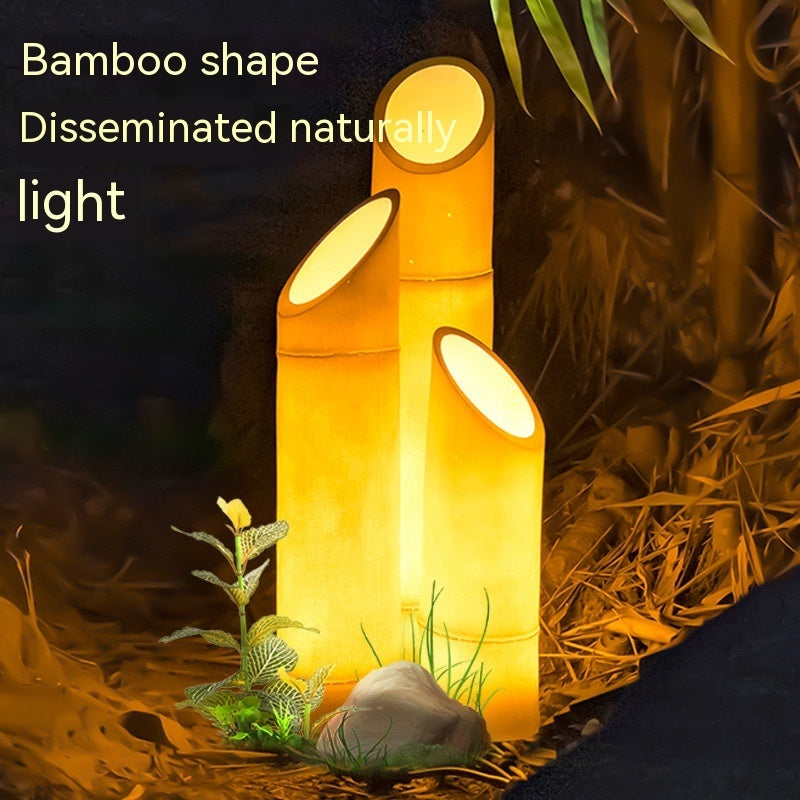 Solar-Powered Bamboo Lamp | Outdoor Lighting | Waterproof | Garden Decor | Villa Decor