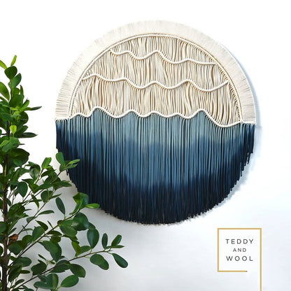 Nordic Hand-Dyed Round Tapestry | Bohemian | Cotton | Wall Hanging | Home Decor