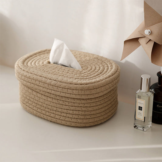 Nordic Cotton and Linen Tissue Box-A Stylish and Functional Piece