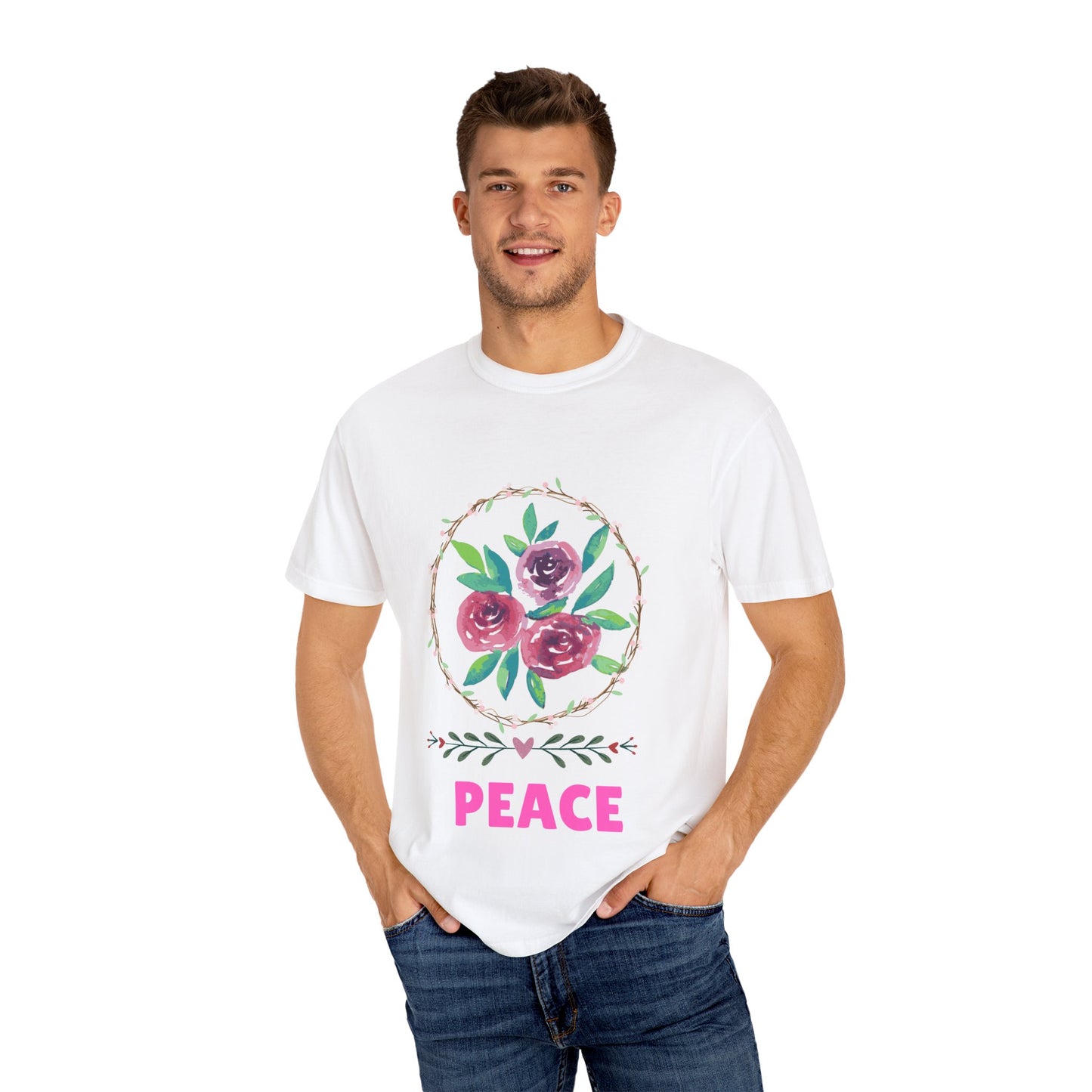 Flower Unisex Garment-Dyed T-shirt