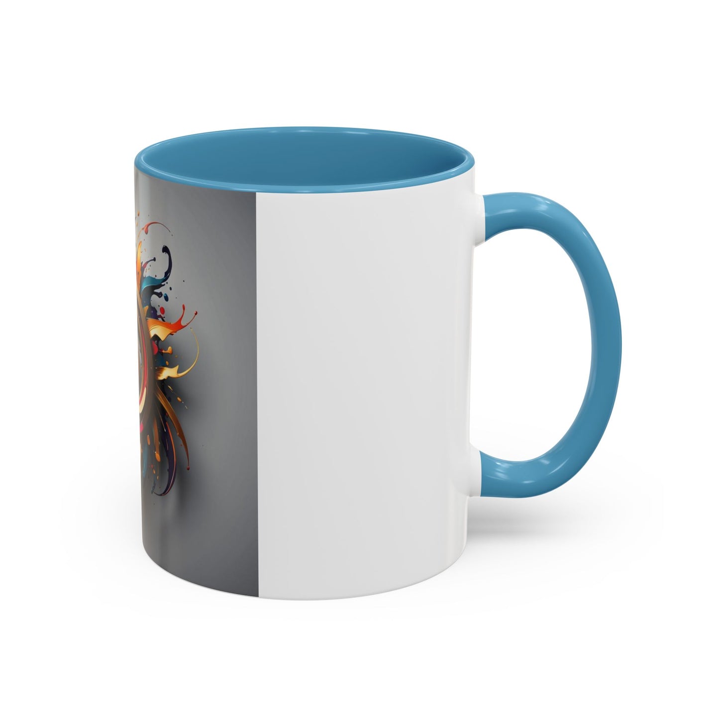 mug with cosmic eye logo