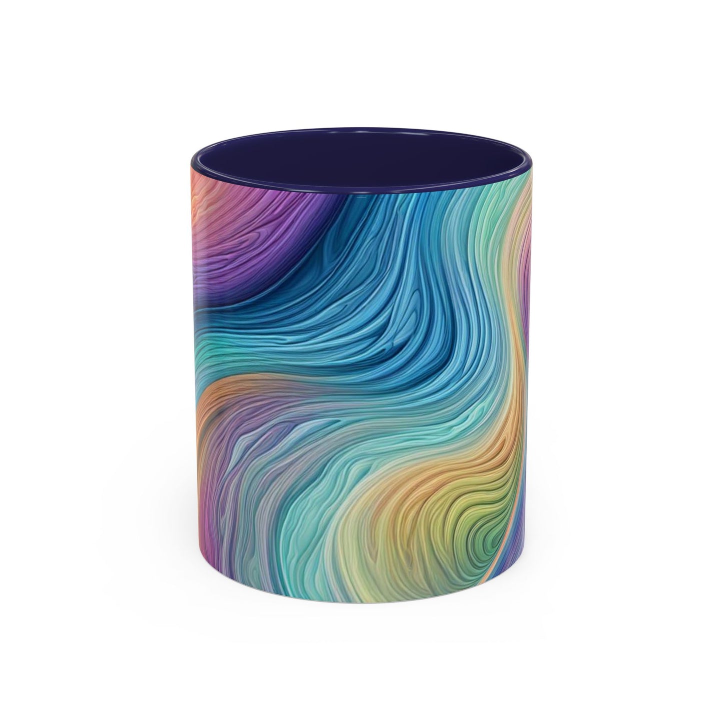 Mug with rainbow design