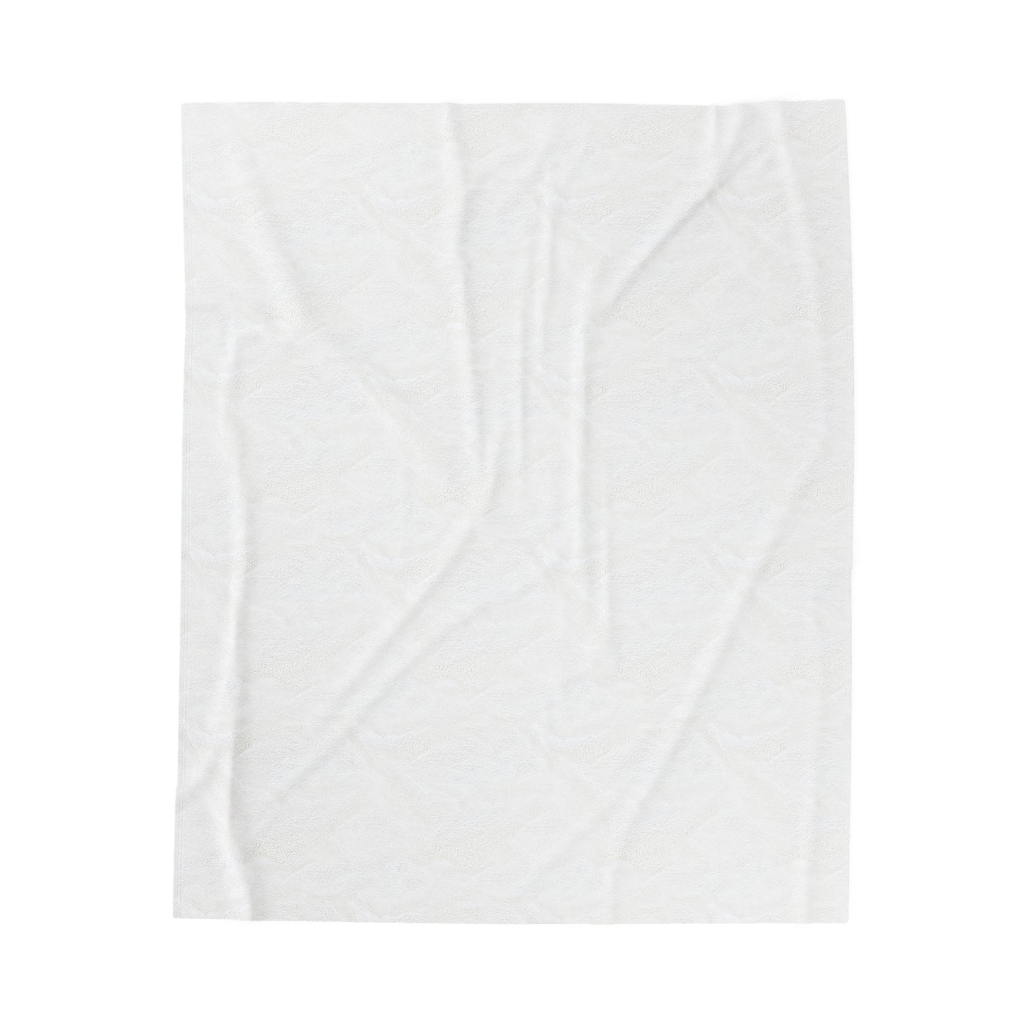 Velveteen Plush Blanket white flowrs