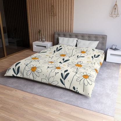 Microfiber Duvet Cover with the design of chamomile flowers Success A