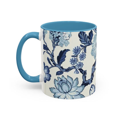 Mug Blue Floral Coffee Mug (11, 15oz)