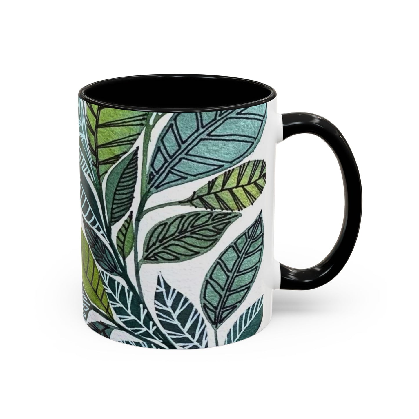 Accent Coffee Mug Pillow Eucalyptus leaf