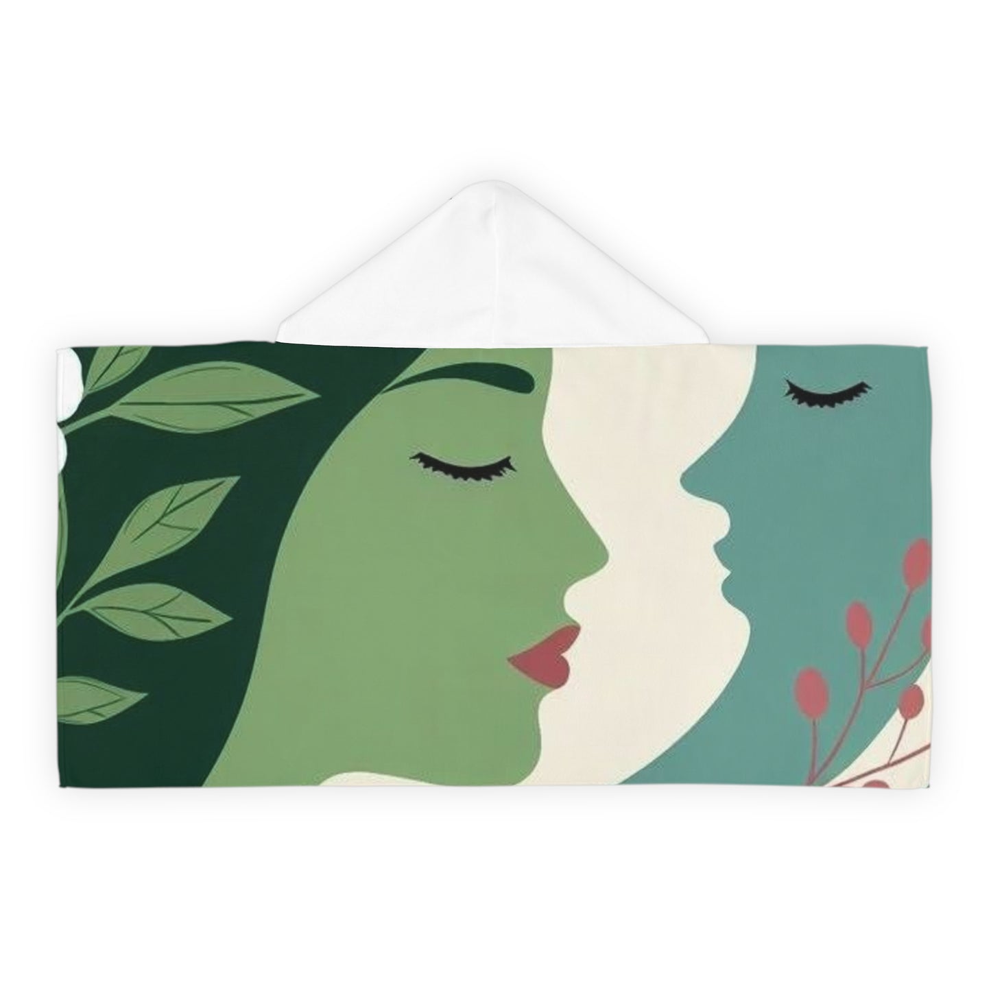 towel with moon and woman design