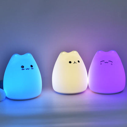 Colorful Color Changing Night Light â€“ LED Silicone Lamp with 7-Color Modes