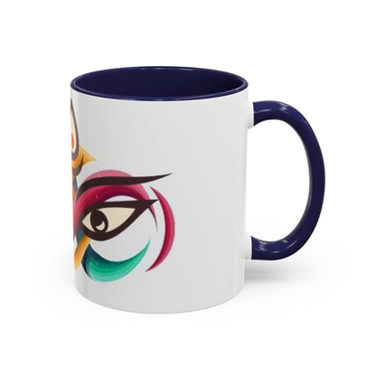 Mug with double eye design