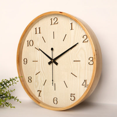 Modern Minimalist Wall Clock | Wooden | Silent | Home Decor | Living Room | Bedroom