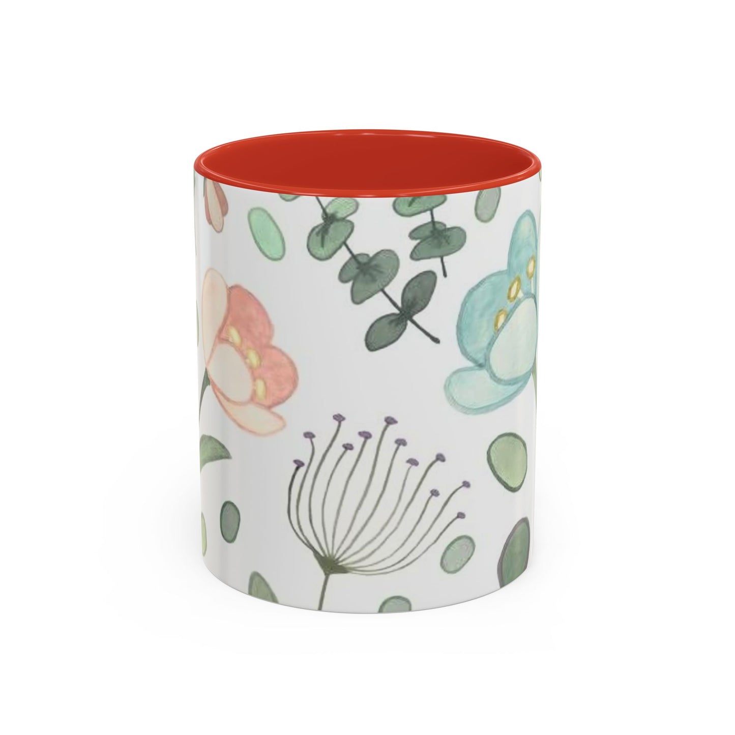 Floral Accent Coffee Mug (11, 15oz)