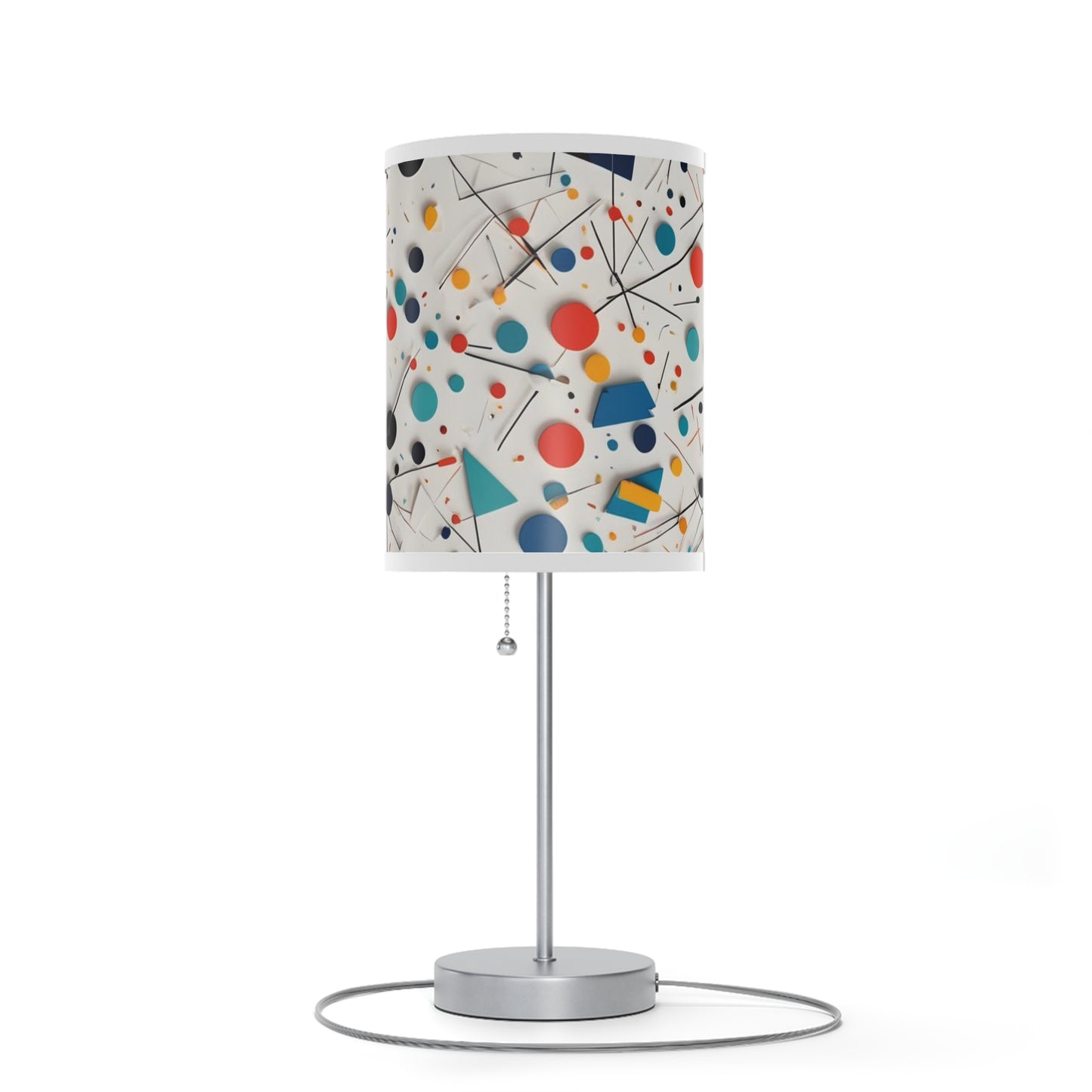 Lamp on a Stand, US|CA plug withwith Matematical forms design