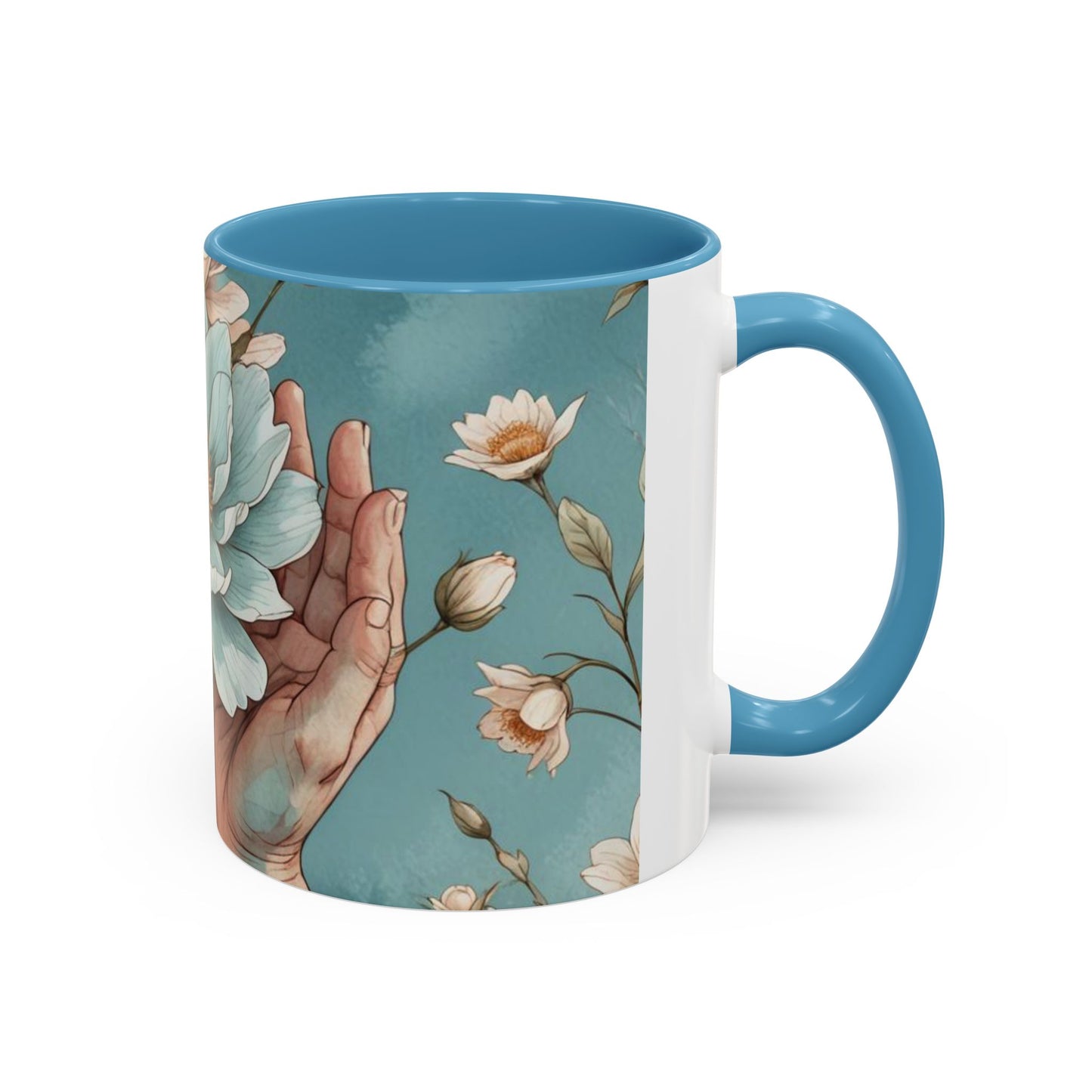 Mug with a design of a bunch of flowers