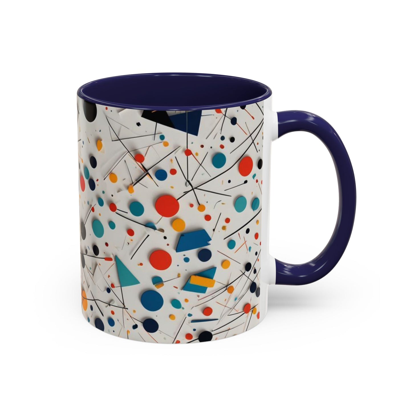 Accent Coffee Mug with Matematical forms design