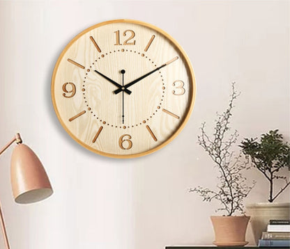 Modern Minimalist Wall Clock | Wooden | Silent | Home Decor | Living Room | Bedroom