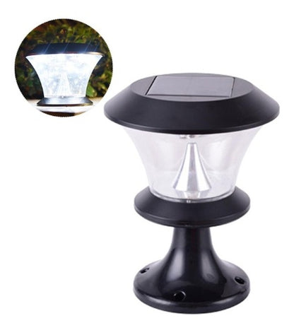 Solar-Powered 8-LED Round Column Headlight