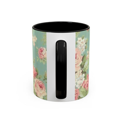 Floral Accent Coffee Mug (11, 15oz)