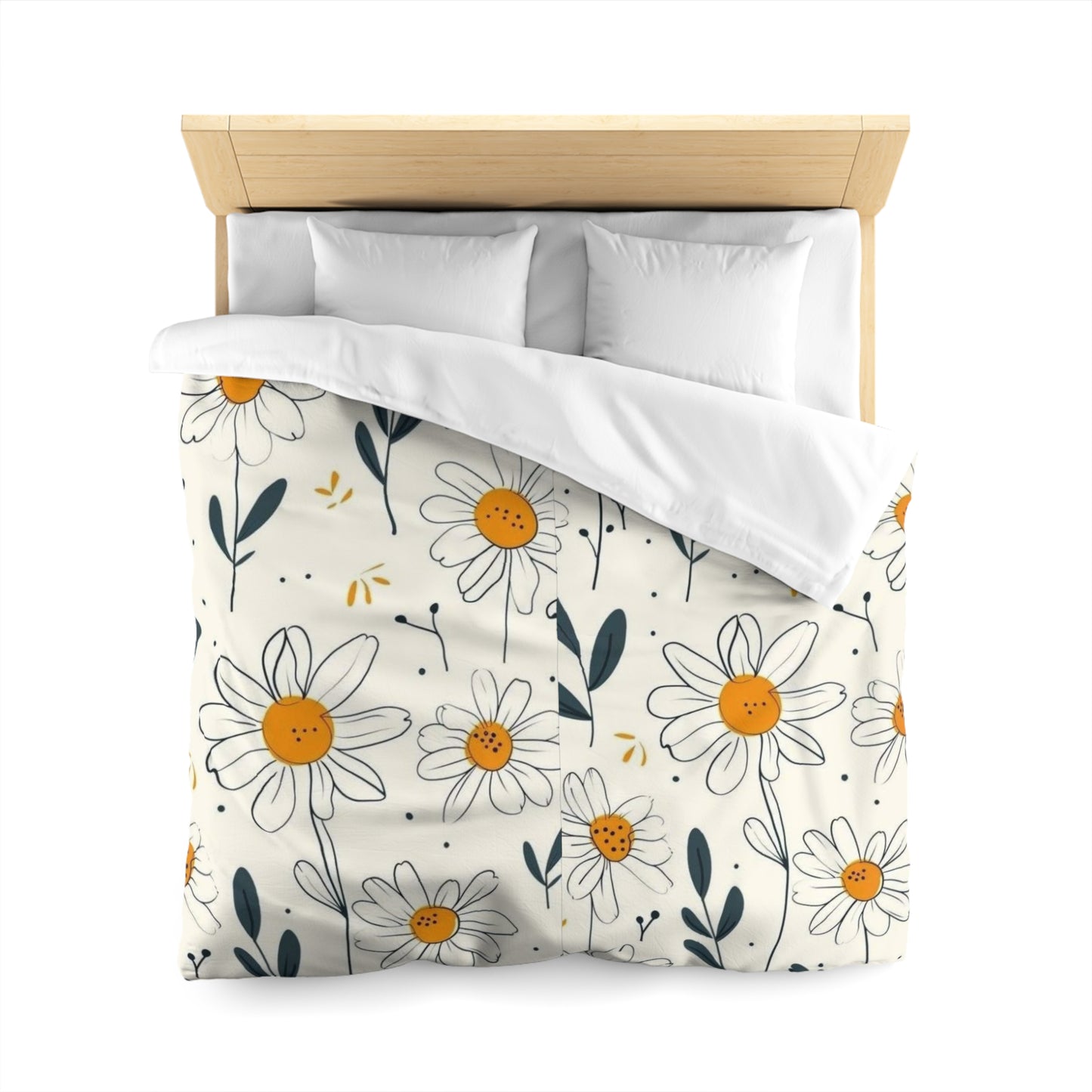 Microfiber Duvet Cover with the design of chamomile flowers Success A