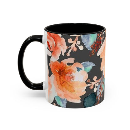 Floral Accent Coffee Mug (11, 15oz)