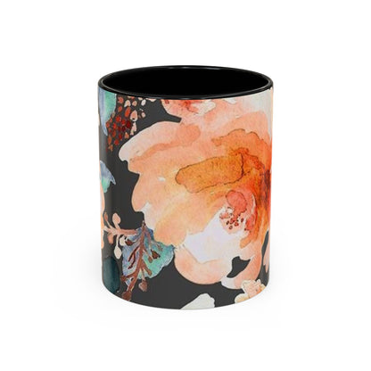 Floral Accent Coffee Mug (11, 15oz)