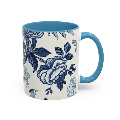 Mug Blue Floral Coffee Mug (11, 15oz)