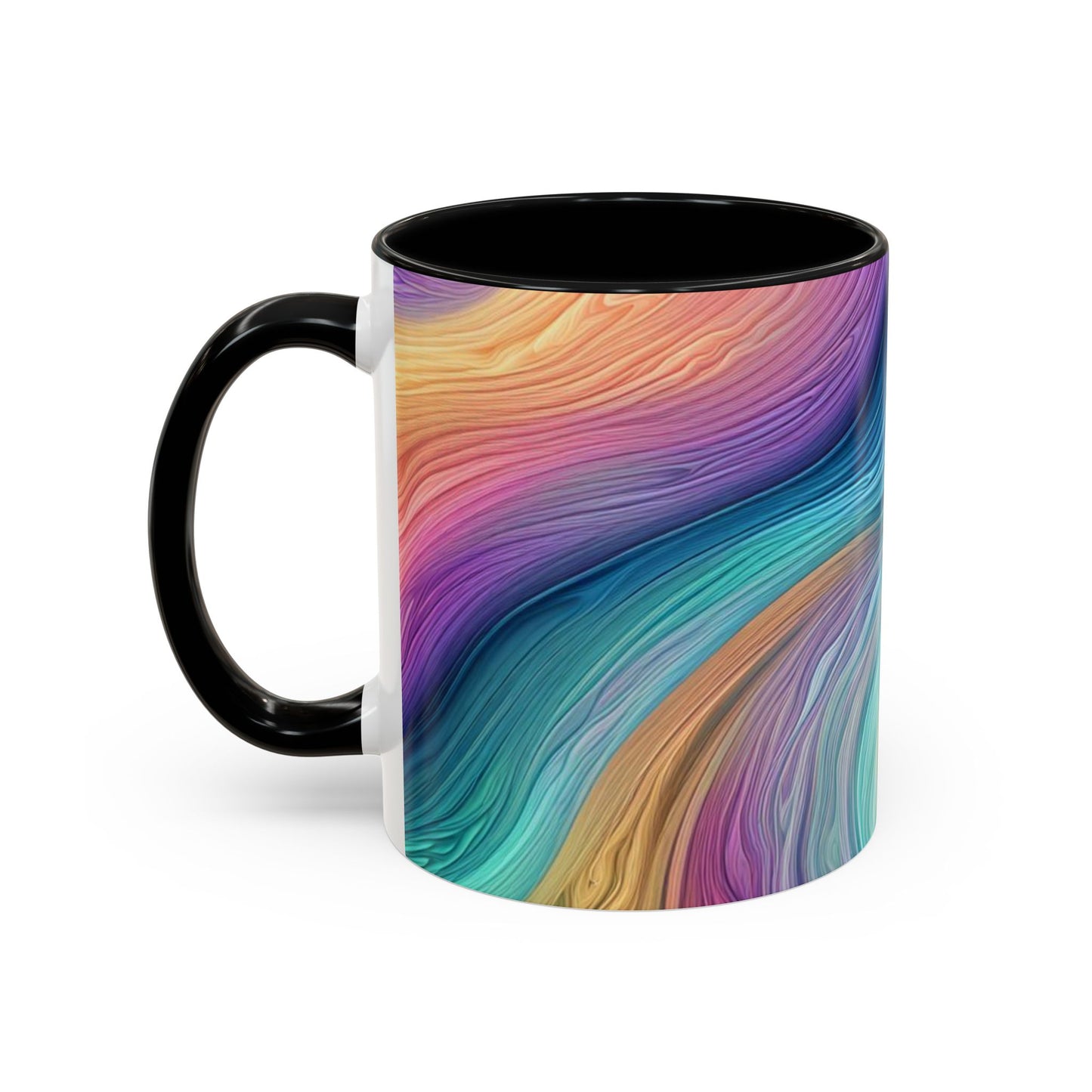 Mug with rainbow design