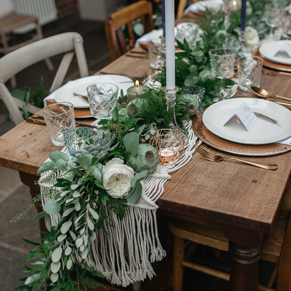 Nordic Handwoven Table Runner- A Touch of Elegance