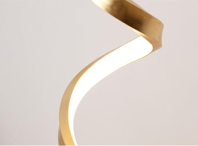 Modern & Simple Curved Shape LED Table Lamp â€“ Adjustable Brightness with Remote Control - OptiChoice