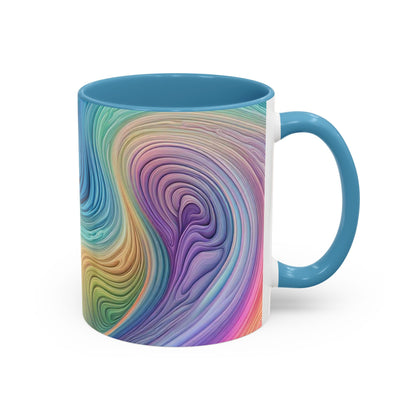 Mug with rainbow design