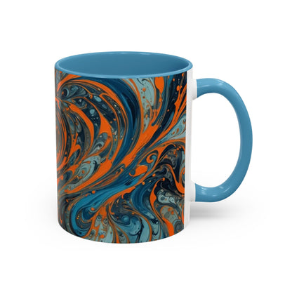 Mug with busy coloring design