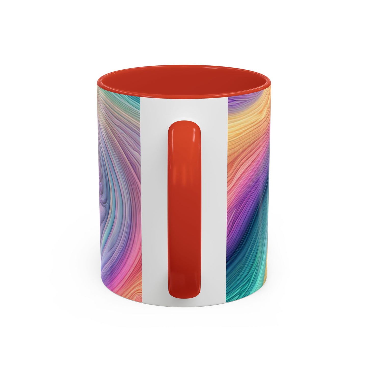 Mug with rainbow design