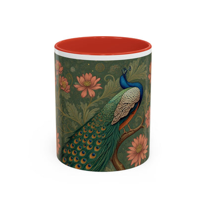 Mug with peacock design