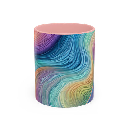 Mug with rainbow design