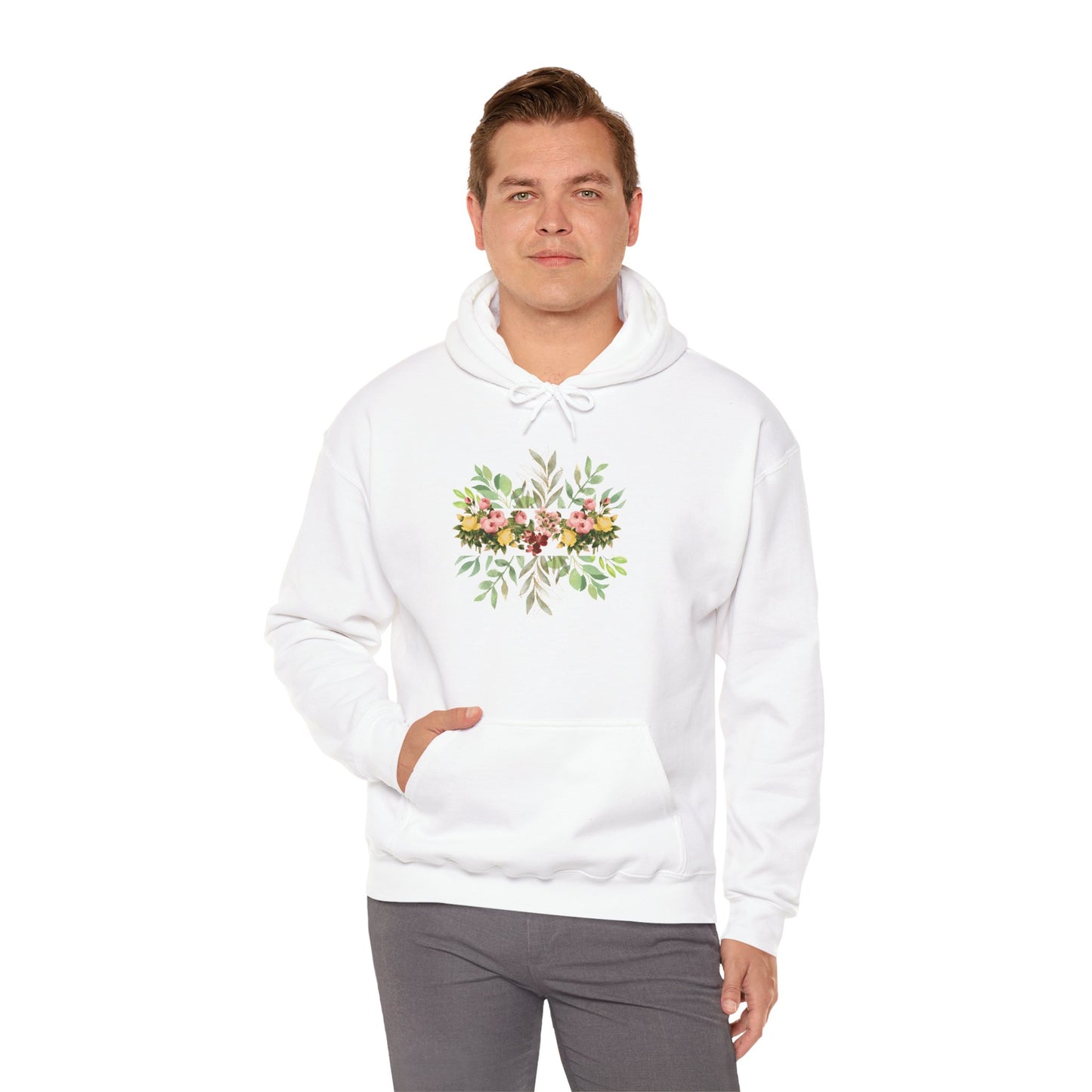 Unisex Flower Hooded Sweatshirt