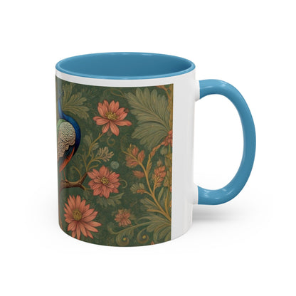 Mug with peacock design