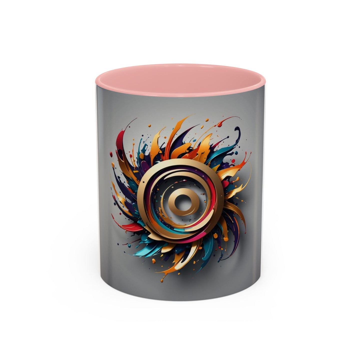 mug with cosmic eye logo