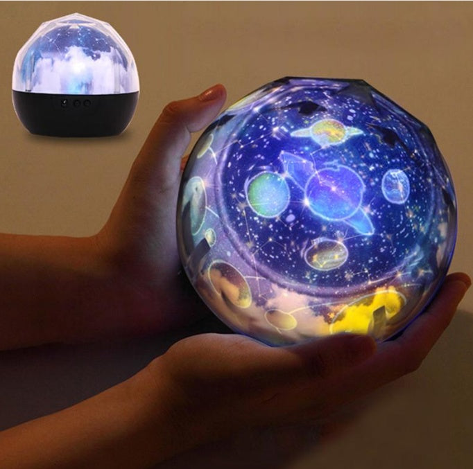 Galaxy Projector Lamp â€“ 2-in-1 Night Light & Star Projector with Adjustable Brightness and Rechargeable Battery - OptiChoice