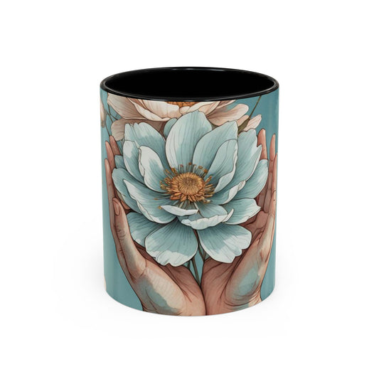 Mug with a design of a bunch of flowers