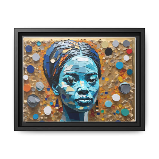 Coloured Woman Matte Canvas, Framed (Multi-color)