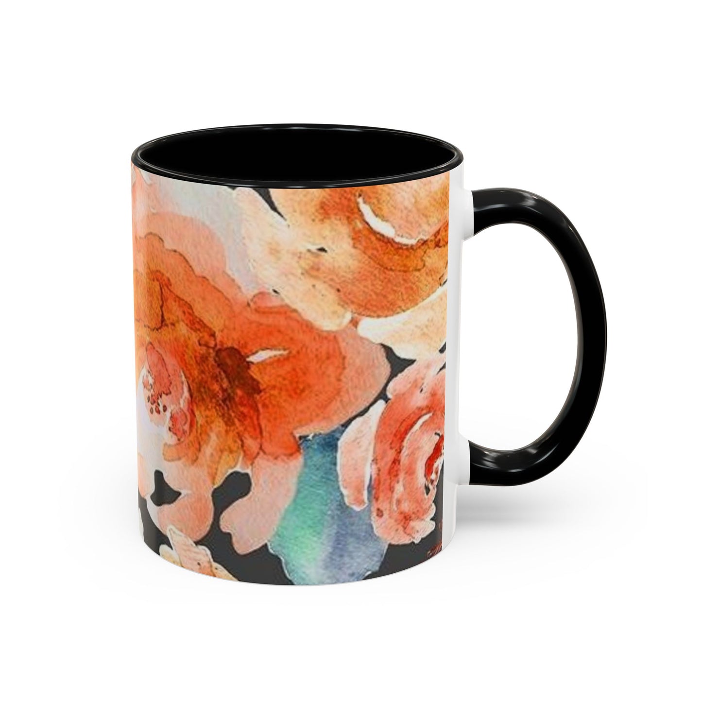 Floral Accent Coffee Mug (11, 15oz)