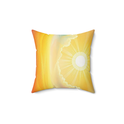 Spun Polyester Square Pillow sun