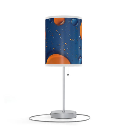 Lamp on a Stand, US|CA plug  Orange and blue bubbles