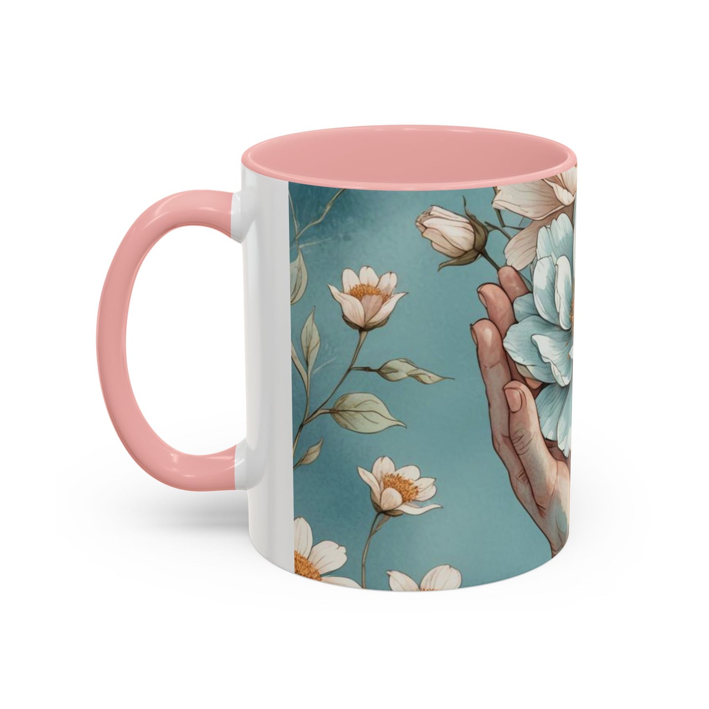 Mug with a design of a bunch of flowers